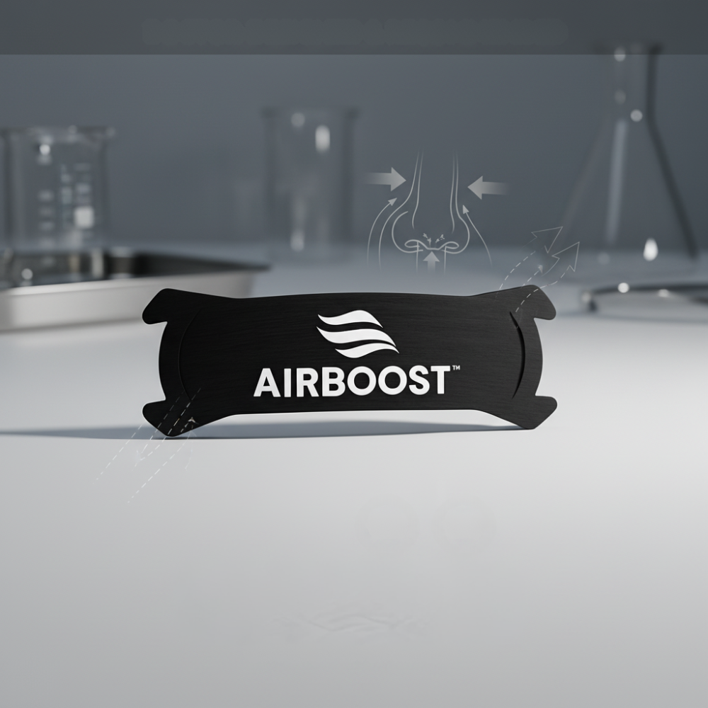 AirBoost™ – Bandes Nasales Anti-Obstruction | Respiration Maximale Instantanée (Sport & Sommeil)